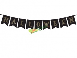 BANER HALLOWEEN CZARNY 20X175CM