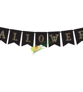 BANER HALLOWEEN CZARNY 20X175CM