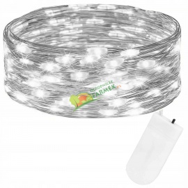 LAMPKI / OŚWIETLENIE / LED NA BATERIE / 20 LED / BIAŁY ZIMNY