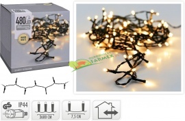 LAMPKI / OŚWIETLENIE / ŁAŃCUCH LEDOWY / 480LED / BIAŁY CIEPŁY / ZEWNĘTRZNY I WEWNĘTRZNY ^