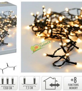 LAMPKI / OŚWIETLENIE / ŁAŃCUCH LEDOWY / 180LED / BIAŁY CIEPŁY / ZEWNĘTRZNY I WEWNĘTRZNY ^