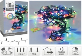 LAMPKI / OŚWIETLENIE / ŁAŃCUCH LEDOWY / 180LED / KOLOR / ZEWNĘTRZNY I WEWNĘTRZNY ^