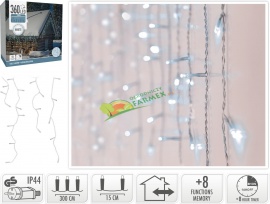 LAMPKI / OŚWIETLENIE / SOPLE / 360 LED / BIAŁY CIEPZIMNYŁY / ZEWNĘTRZNY I WEWNĘTRZNY ^