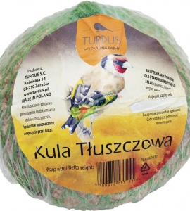 KARMA DLA PTAKÓW / PTASIE PYZY / KULE TŁUSZCZOWE / 500G / DUŻE