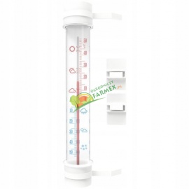 TERMOMETR ZAOKIENNY / PRZYKLEJANY / 230X26MM / BIAŁY ^